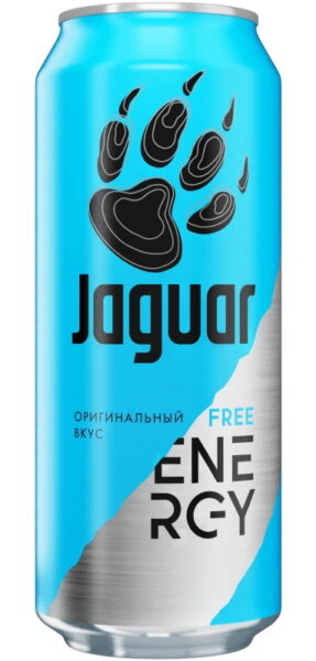 Энергетический напиток Ягуар Фри Энерджи / Jaguar Free Energy (0,45л.*ж/б.)