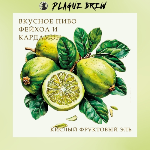 Plague Brew Вкусное Пиво Фейхоа Кардамон - Sour